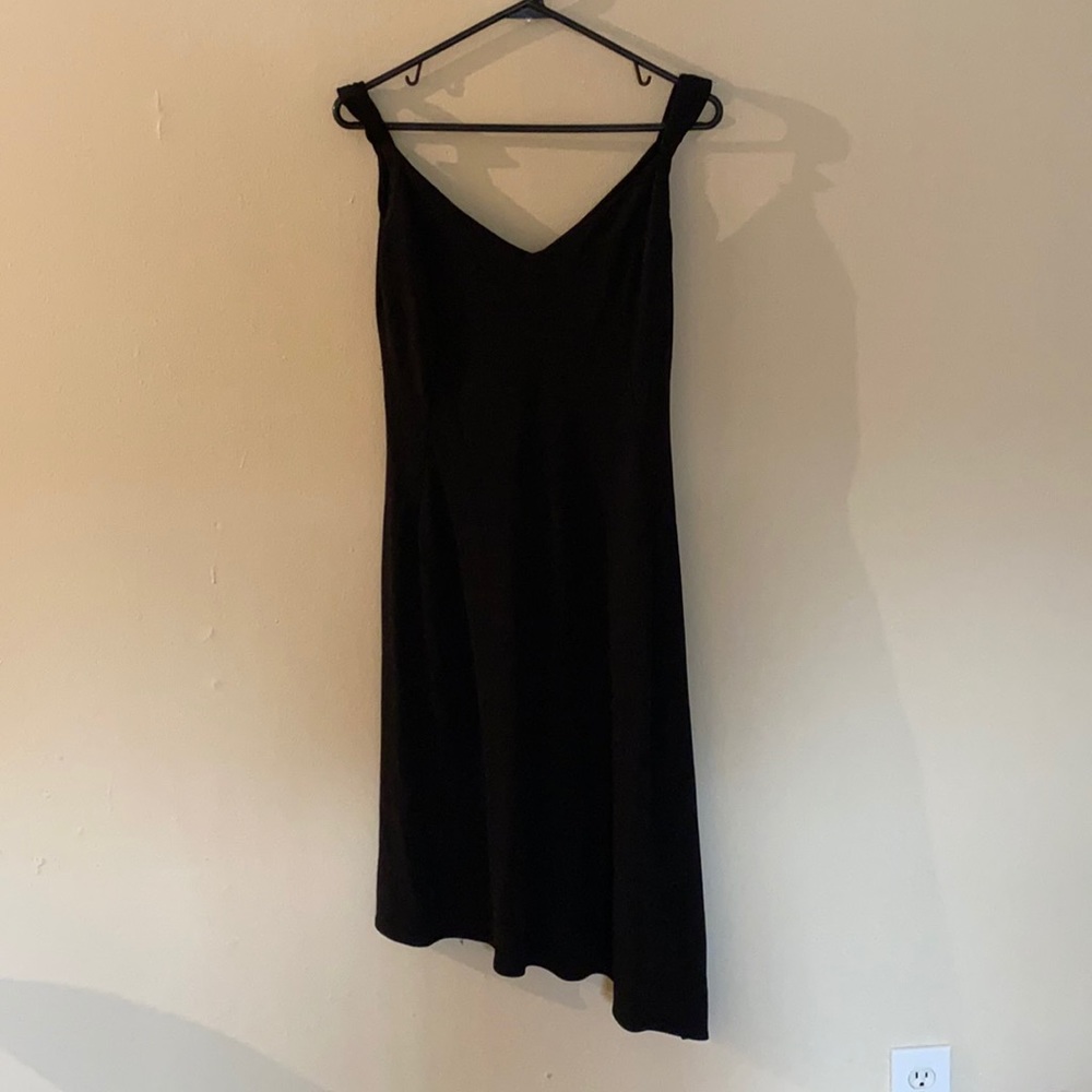 French Connection black asymmetric dress